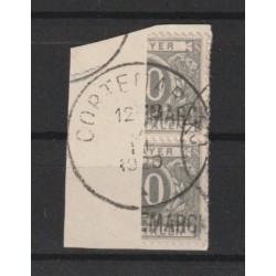 1919 - Postage Due - COB TX16A - SCOTT J16 - Stamp cut in half - Surcharged "CORTEMARK"