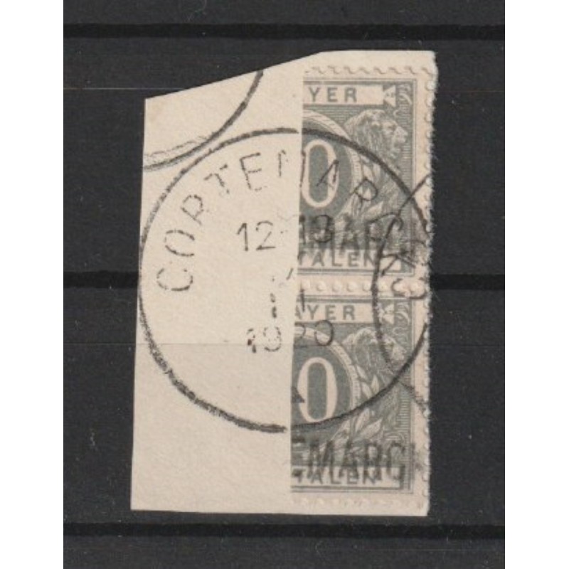 1919 - Postage Due - COB TX16A - SCOTT J16 - Stamp cut in half - Surcharged "CORTEMARK"