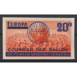 1962 - Erinnophilie - COB E87** - EUROPA - BALLOON - Imperforated - MNH