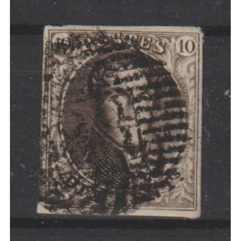 1849/50 - COB 3 - SCOTT 4 - Watermark framed - 4 margins
