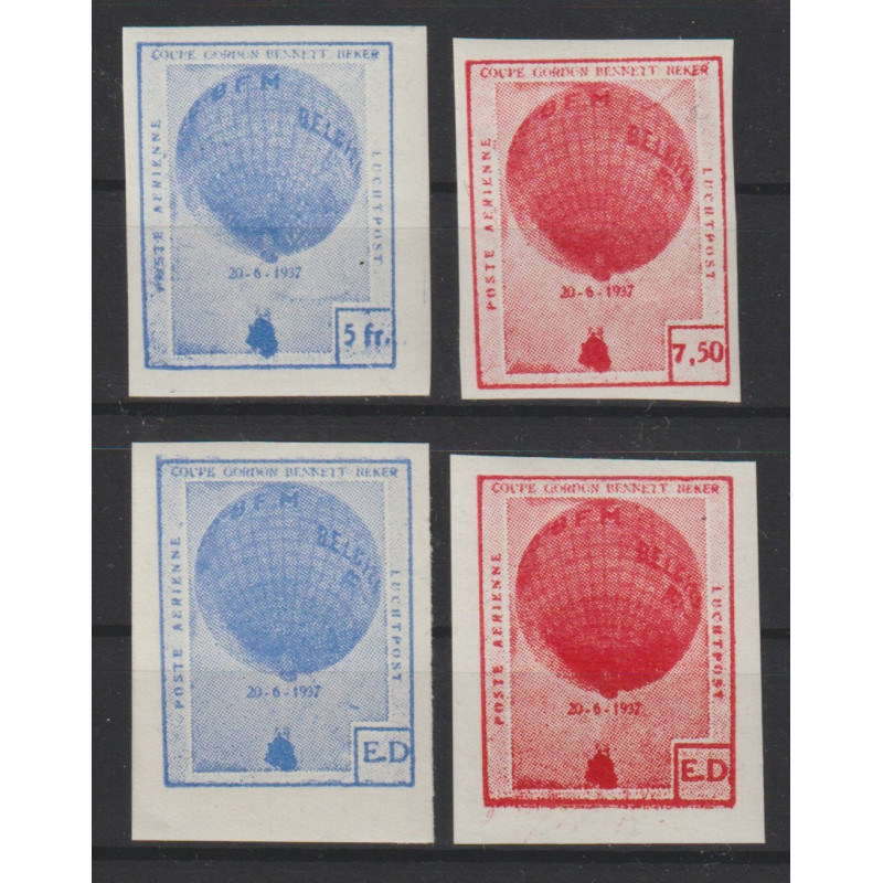 1937 - Erinnophilie - COB E15/8** - IMPERFORATED - MNH