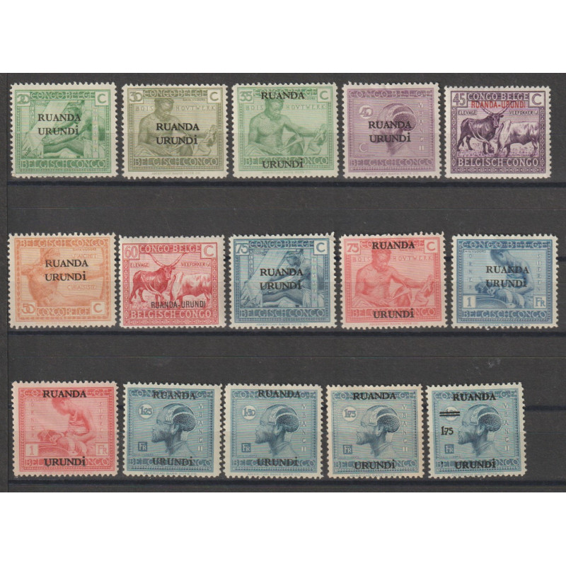 1925 - RUANDA-URUNDI - COB 62/76* - MH