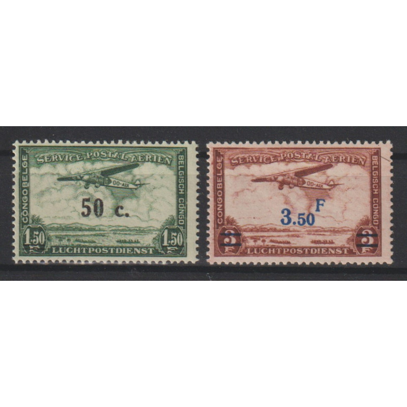 1936 - CONGO - Air Post - COB PA16/7** - Scott C16/7 - MNH