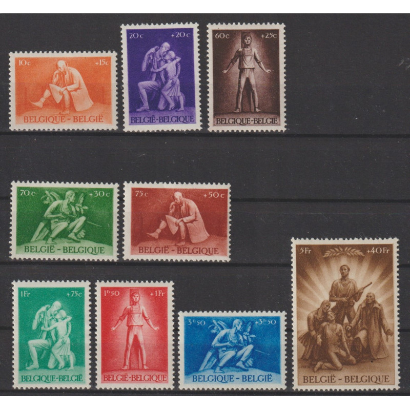 1945 - COB 701/9** - Scott B399/407 - MNH