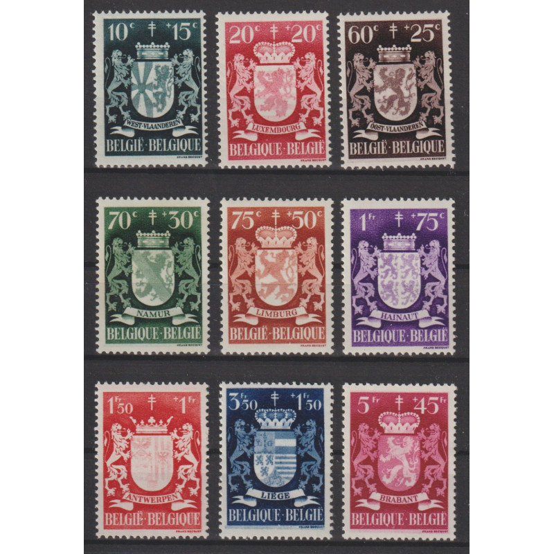 1945 - COB 716/24** - Scott B408/16 - MNH