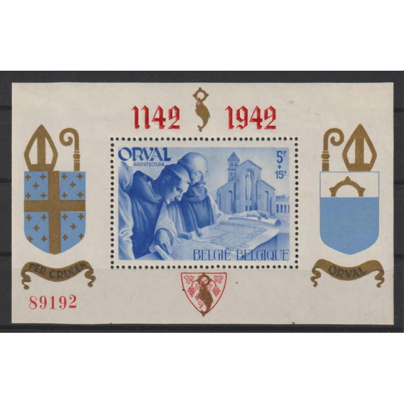 1942 - COB BL18* - Orval Abbey - SCOTT UNLISTED - MH