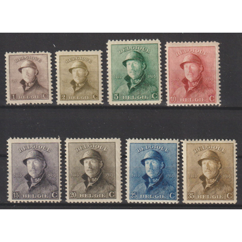 1919 - COB 165/72** - Scott 124/31 - MNH