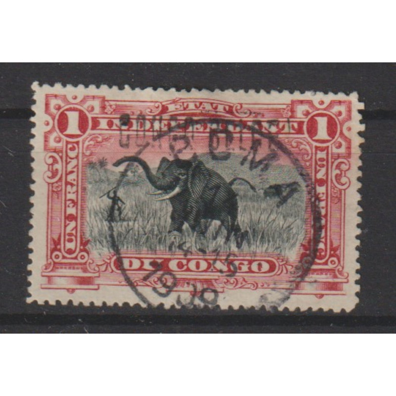 1909 - Congo - COB 36L - SCOTT 37a - Handstamped