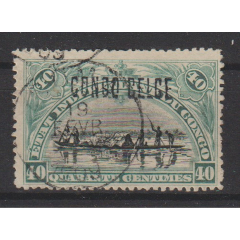 1909 - Congo - COB 34L - SCOTT 35a - Handstamped