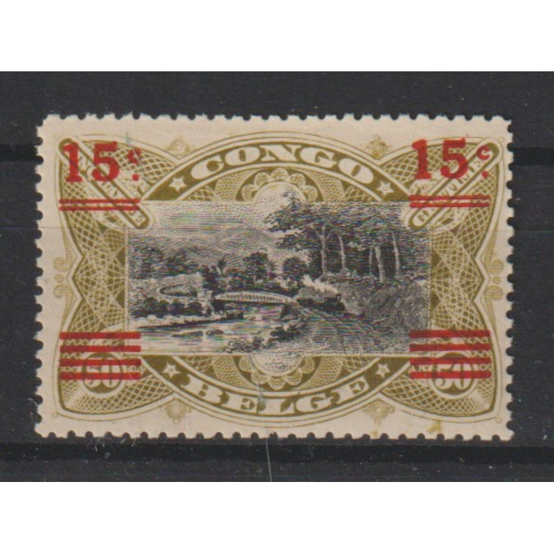 1921 - Congo - COB 87B** - Scott 66 - SURCHARGED