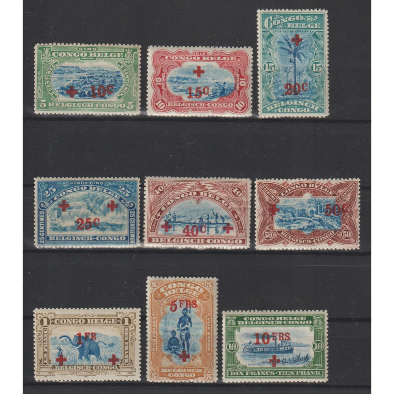 1918 - CONGO - COB 72/80** - SCOTT B1/9 - MNH