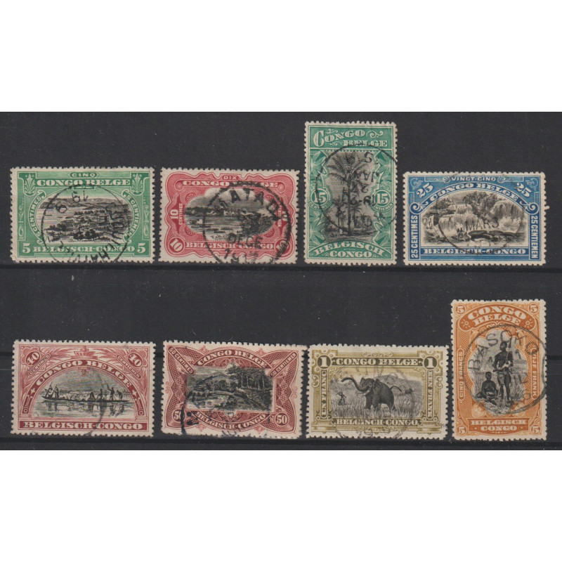 1915 - Congo - COB 64/71 - SCOTT 48 + 51 + 53 + 55 + 58 + 60/62