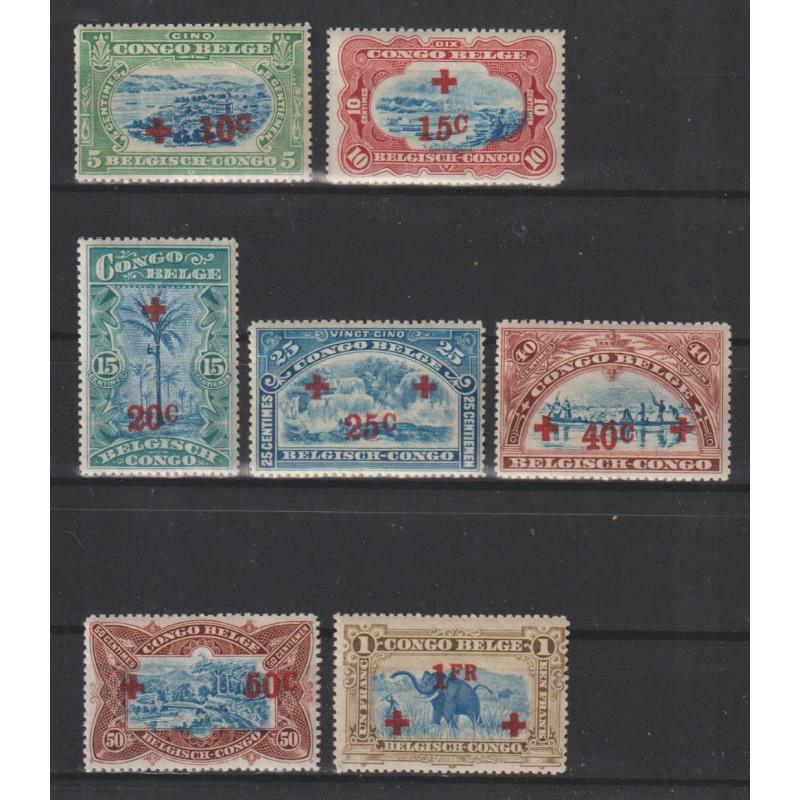 1918 - CONGO - COB 72/78** - SCOTT B1/7 - Without the B8/B9 - MNH