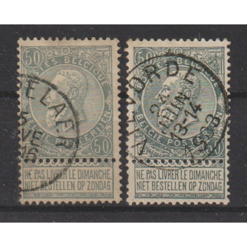 1893/1900 - COB 63 + 63a - SCOTT 71 - The 2 different shades