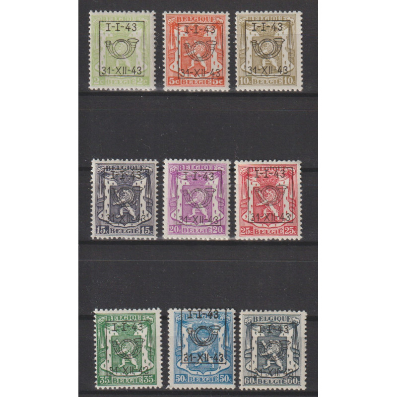 1943 - COB PRE493/501** - 24 - MNH
