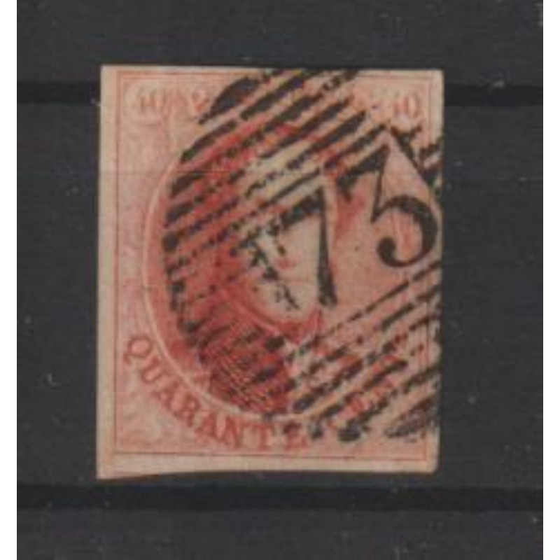1858 - COB 12A - SCOTT 12 - Size 21mm high - 4 margins