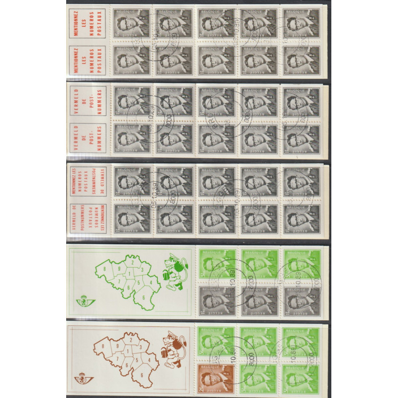 1970 - COB B3/7 - SCOTT 472b x 3 + 472c + 473h - 5 booklets