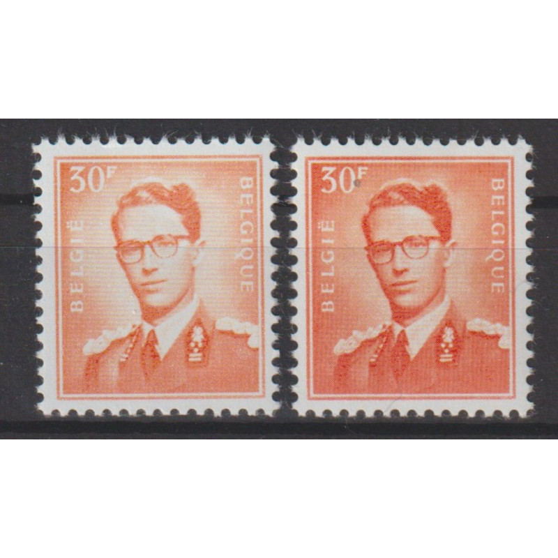 1958 - COB 1074P3 + a** - Scott 468 - Luminescent paper - The 2 different shades - MNH