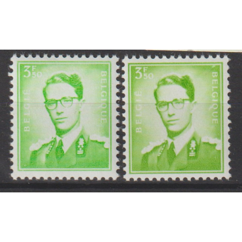 1958 - COB 1068P3 + a** - Scott 456 - Luminescent paper - The 2 different shades - MNH