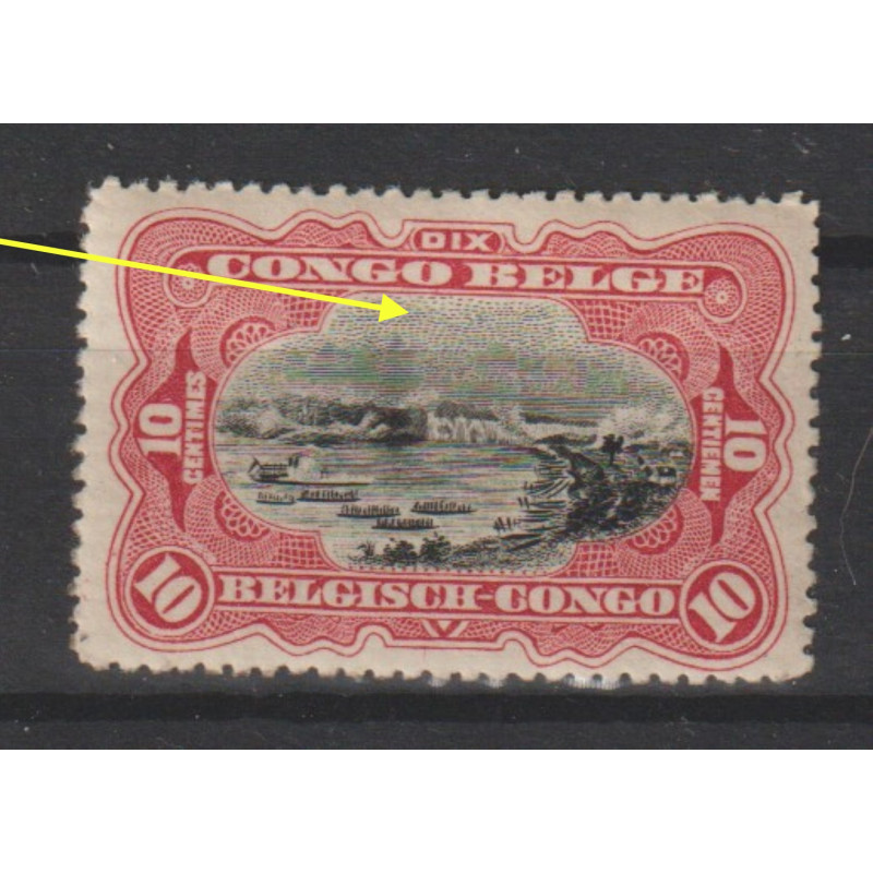 1915 - Congo - COB 65a* - SCOTT 61 - Retouched sky - MH