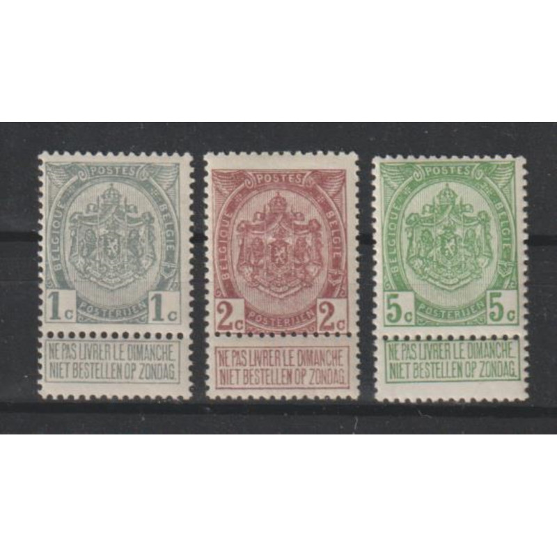 1907 - COB 81/3** - SCOTT 82/4 - MNH