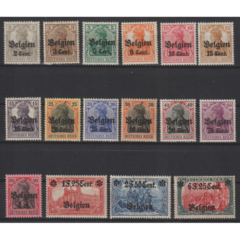 1916 - German Occupation in Belgium - COB OC10/25* - SCOTT N10/25 - MH