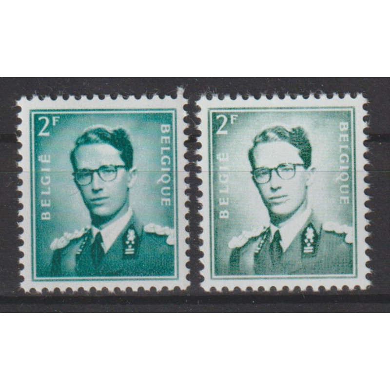 1958 - COB 1066P3 + a** - Scott 453 - Luminescent paper - The 2 different shades - MNH