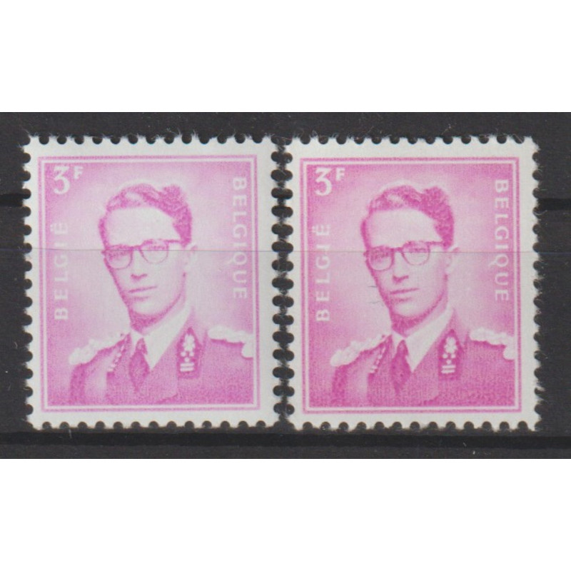 1958 - COB 1067P3 + a** - Scott 455 - Luminescent paper - The 2 different shades - MNH