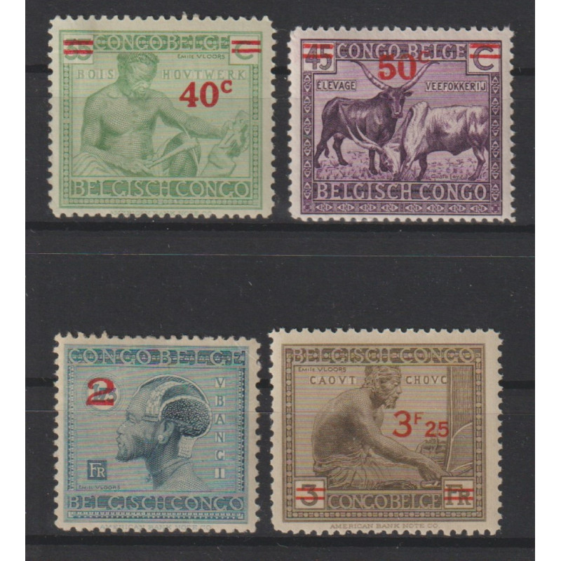 1931 - CONGO - COB 159/61A* - SCOTT 136/8 + 157 - MH