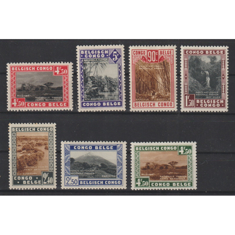1936 - CONGO - COB 196A/202* - SCOTT 166/72 - MH