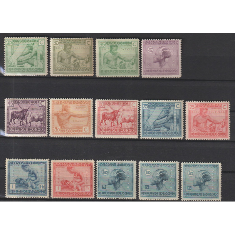 1925 - CONGO - COB 118/31* - SCOTT 92 + 95/7 + 99 + 101/2 + 104/8 + 112/3 - MH