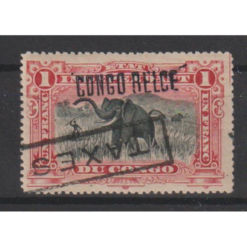 1909 - CONGO - Postage Due - COB TX13* - "TAXES" Inverted - MH