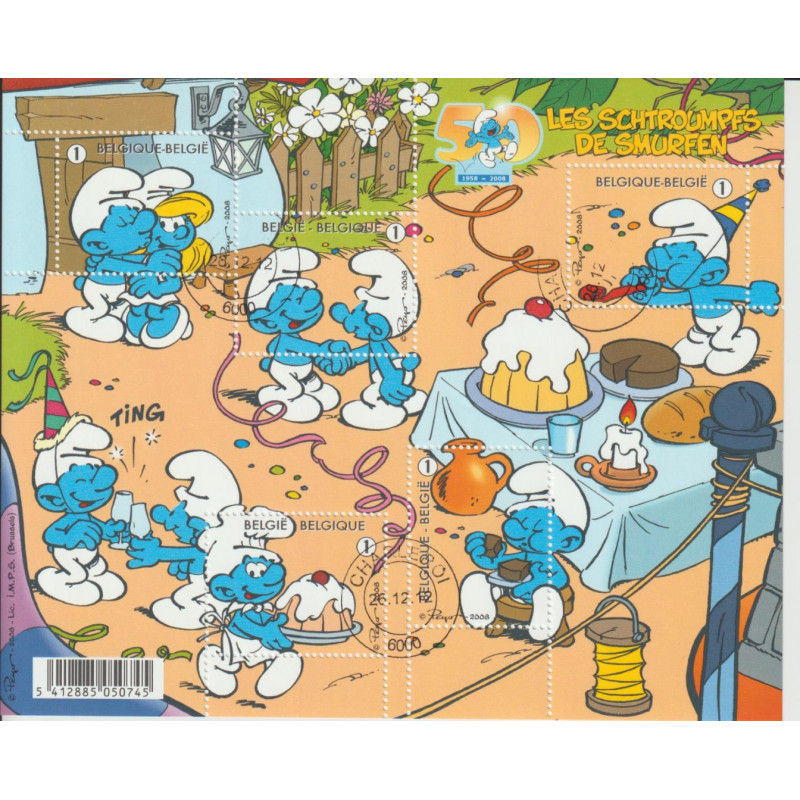 2008 - COB BL159 - SCOTT 2319 - Smurfs