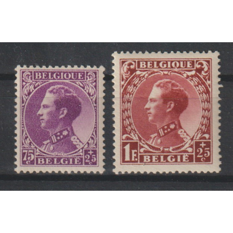 1934 - COB 391** + 393** - Scott B154/5 - MNH