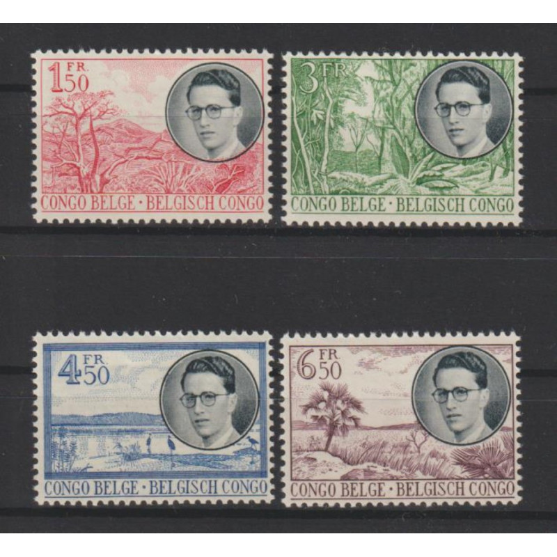 1955 - CONGO - COB 333/6* - SCOTT 294/7 - MH