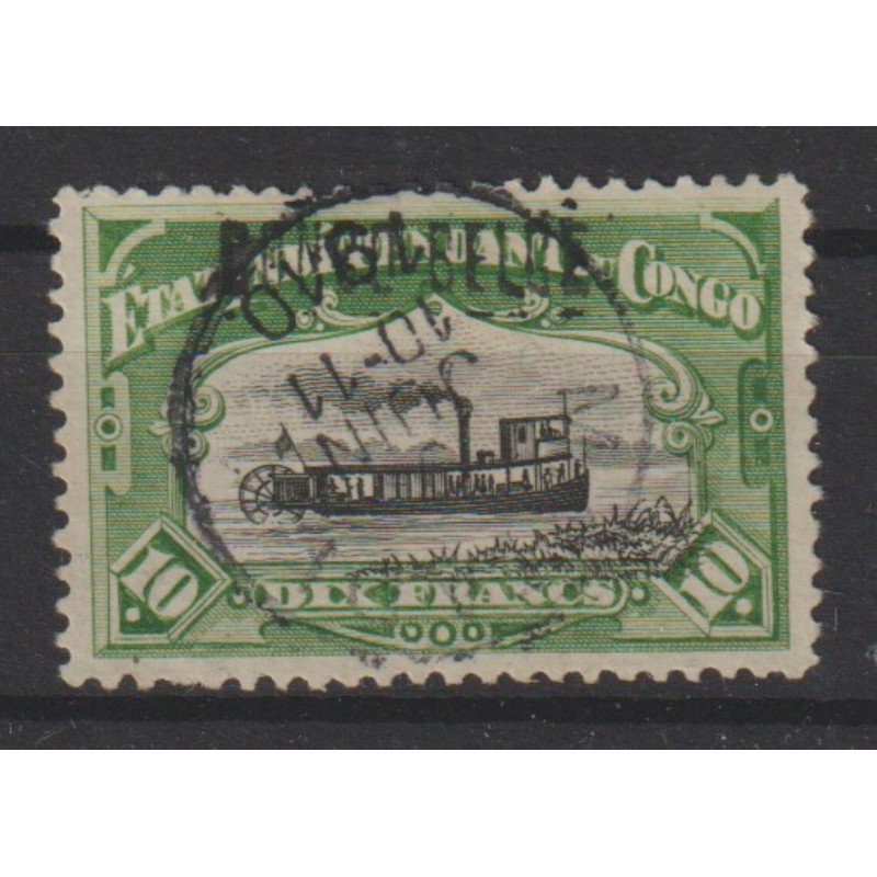 1909 - Congo - COB 39L - SCOTT 40b - Handstamped - Perforation 12