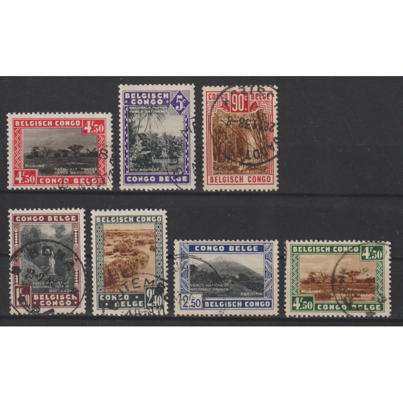 1936 - CONGO - COB 196A/202 - SCOTT 166/72