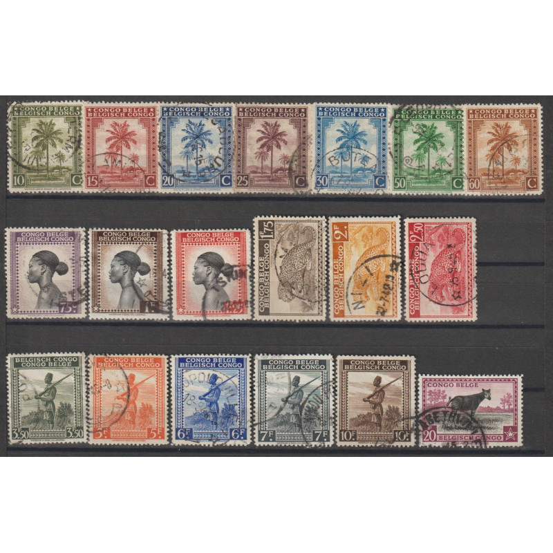 1942 - CONGO - COB 249/67 - SCOTT 207/25 - Used