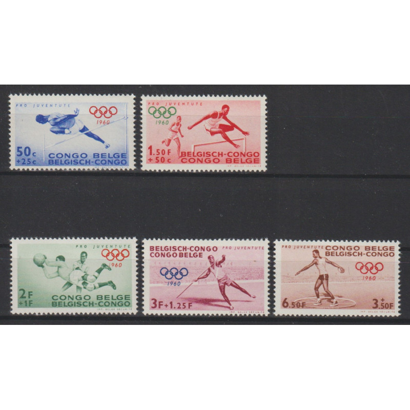 1960 - CONGO - COB 367/71** - SCOTT B43/7 - MNH