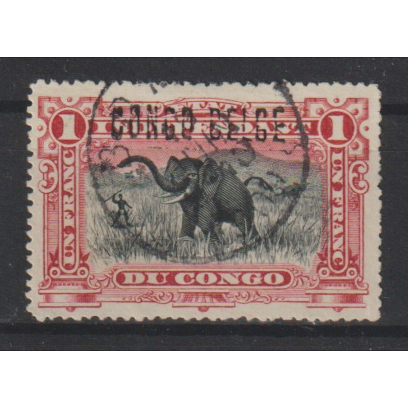 1909 - Congo - COB 36L1 - SCOTT 37a - Handstamped in Bruxelles