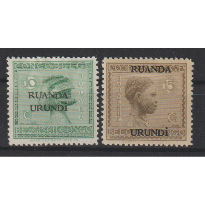 1929 - RUANDA-URUNDI - COB 79/80* - MH