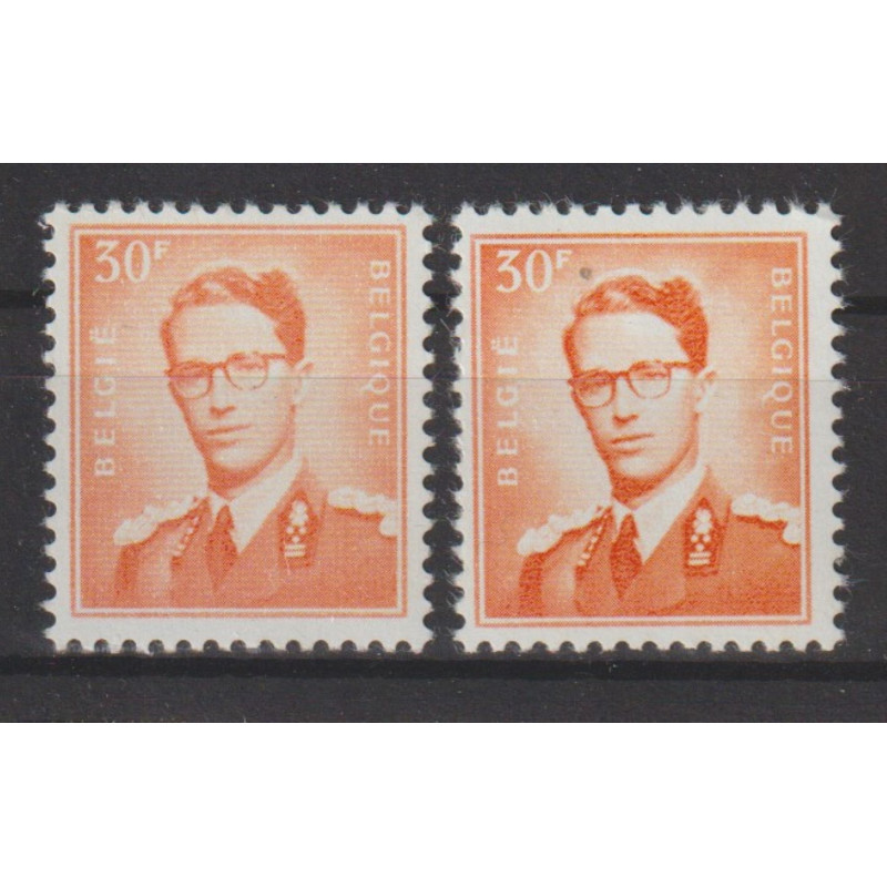 1958 - COB 1074P3 + a** - Scott 468 - Luminescent paper - The 2 different shades - MNH