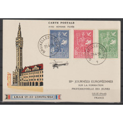 1954 - Card sent to FRANCE...