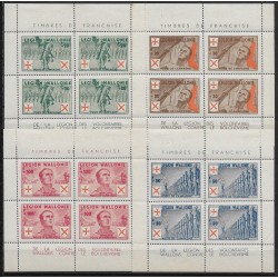 1942 - Erinnophilie - COB E26/9* - 4 sheets - MH