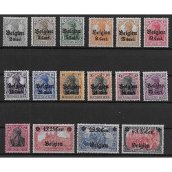 1916 - German Occupation in Belgium - COB OC10/25** - SCOTT N10/25 - MNH