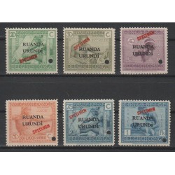 1925 - RUANDA-URUNDI - With red "SPECIMEN" overprint and perforation - MNH