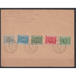 1916 - Postage Due - COB TX12/6 - SCOTT J12/16 - On a letter