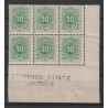 1870 - Postage Due - COB TX1** - SCOTT J1 - Block of 6 - Superb - MNH