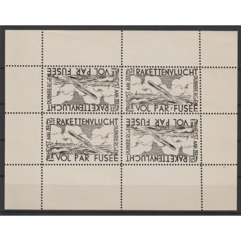 1935 - Erinnophilie - COB E7** - Sheet - Rocket flight - MNH