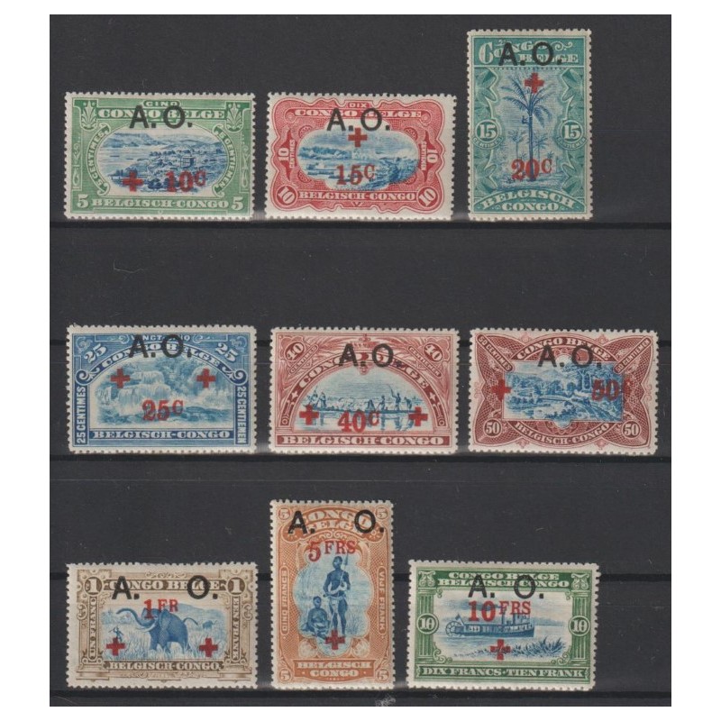 1918 - RUANDA-URUNDI - COB 36/44* - MH